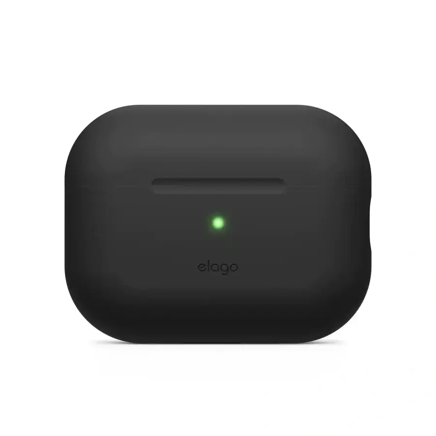 Elago Silicone Basic Case with Nylon Lanyard Black for Airpods Pro 2nd Gen (EAPP2SC-BA+ROSTR-BK)