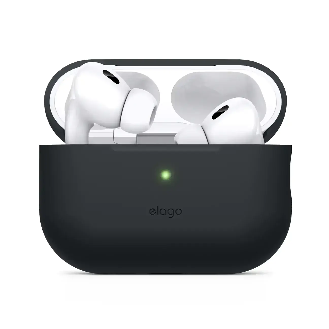 Elago Silicone Basic Case with Nylon Lanyard Black for Airpods Pro 2nd Gen (EAPP2SC-BA+ROSTR-BK)