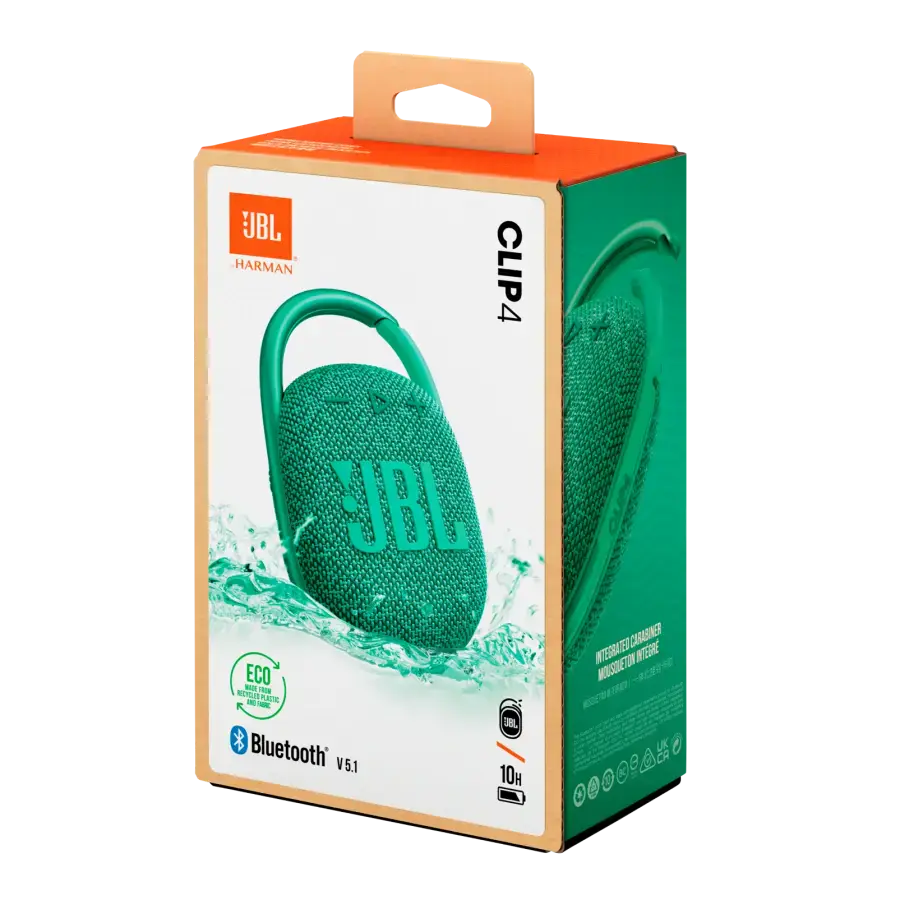 Колонка JBL Clip 4 Eco - Green (JBLCLIP4ECOGRN)