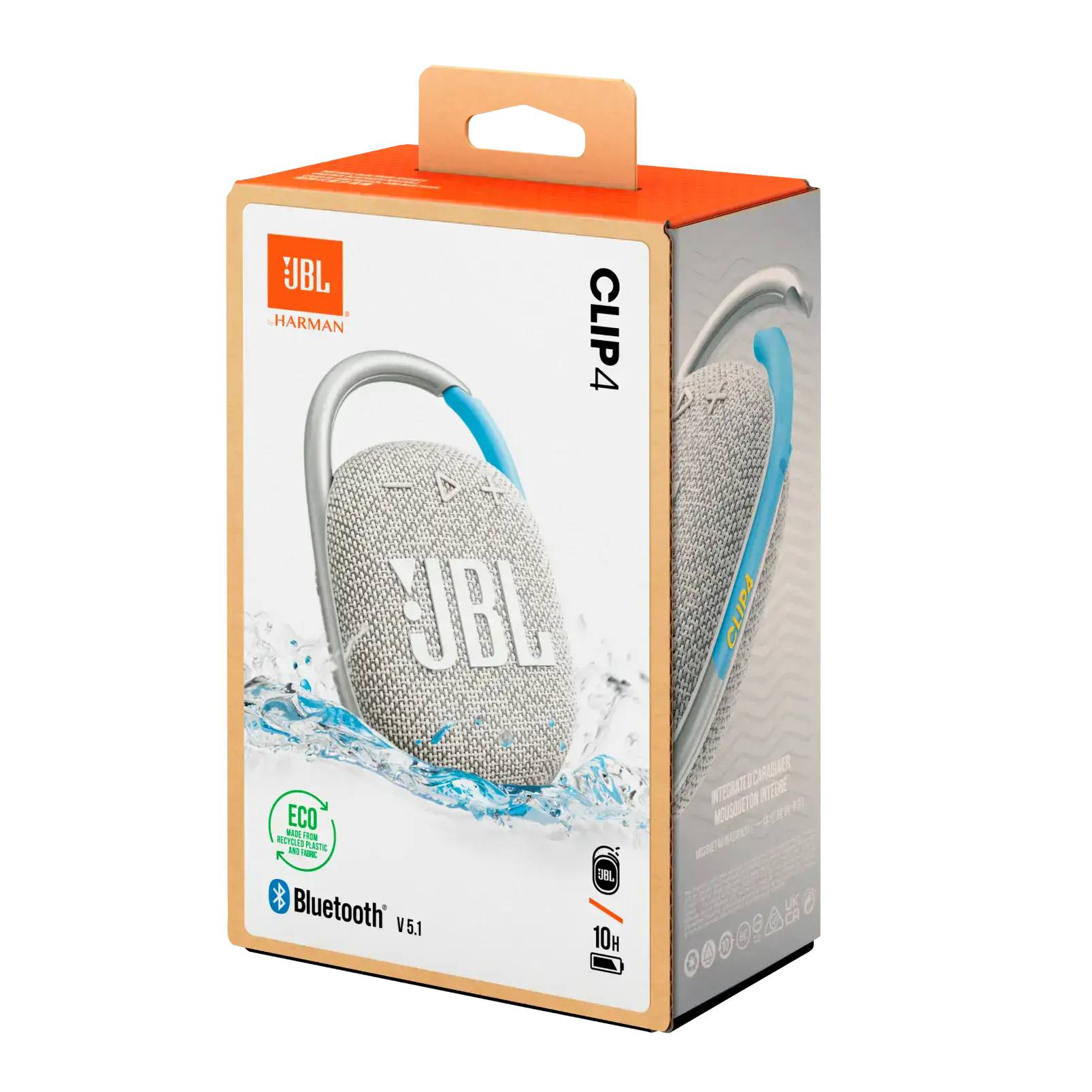 Колонка JBL Clip 4 Eco - White (JBLCLIP4ECOWHT)