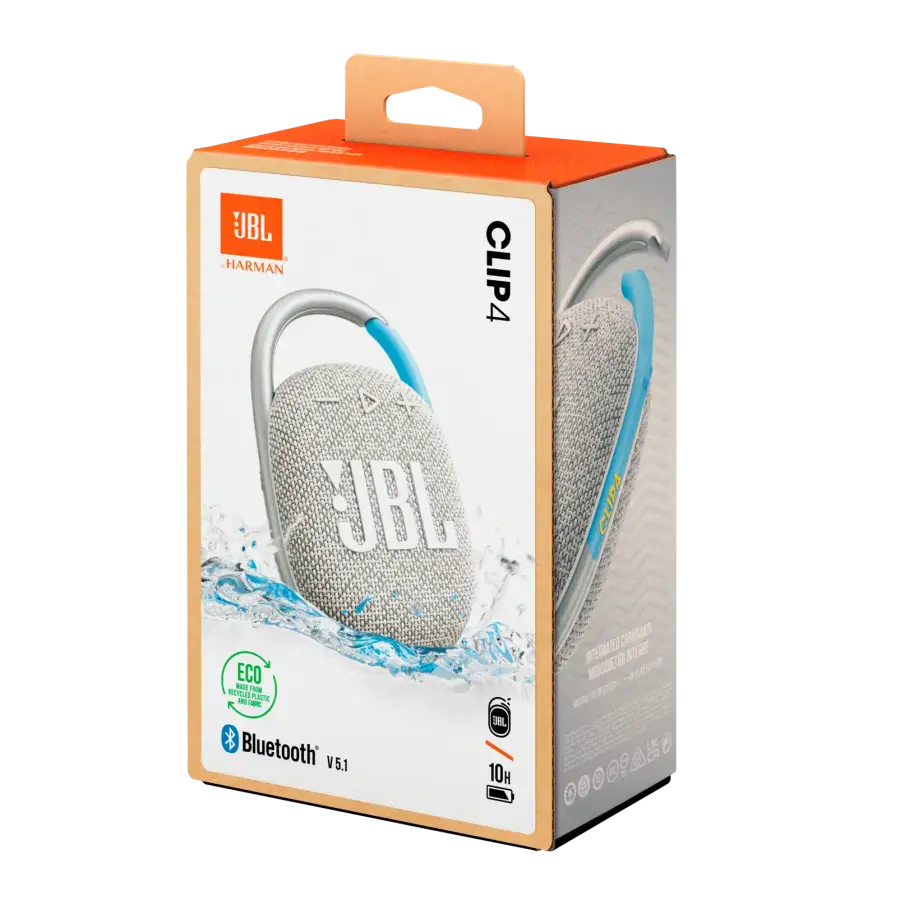 Колонка JBL Clip 4 Eco - White (JBLCLIP4ECOWHT)
