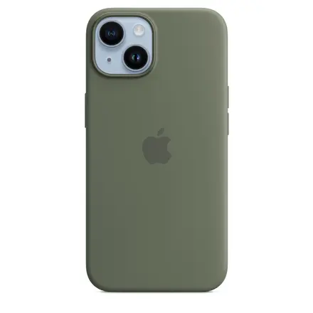 Чехол Apple iPhone 14 Silicone Case with MagSafe - Olive (MQU83)