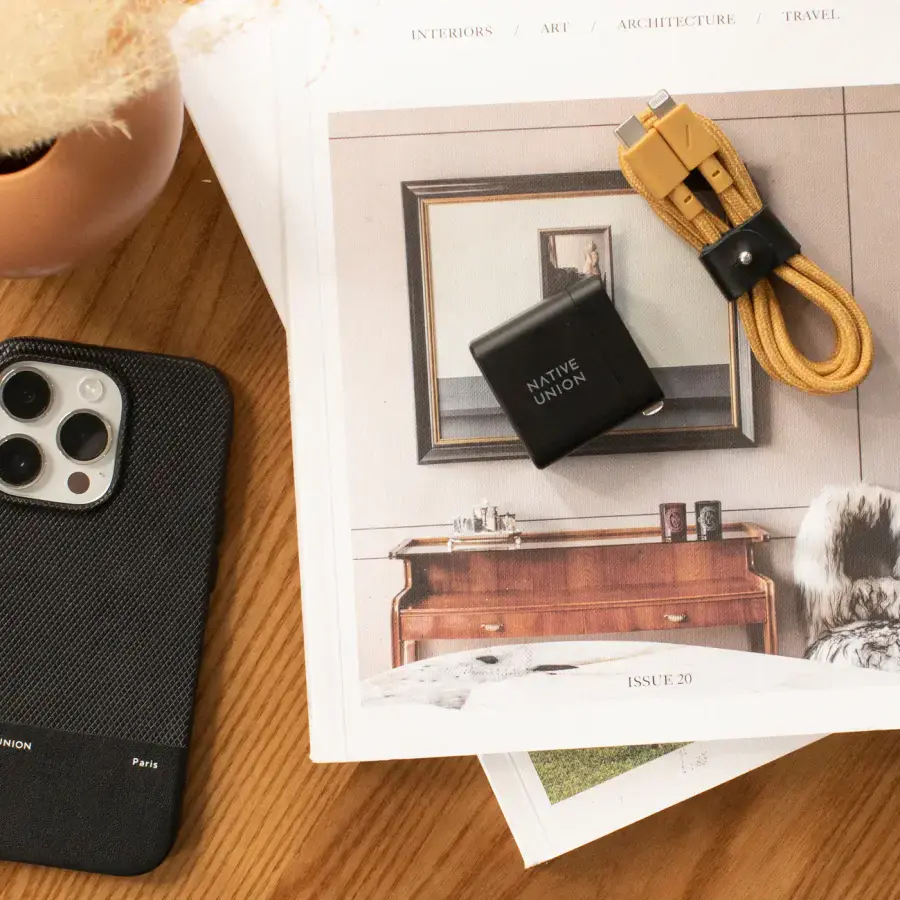 Мережевий зарядний пристрій Native Union Fast GaN Charger PD 35W Dual USB-C Port Black (FAST-PD35-BLK-EU)