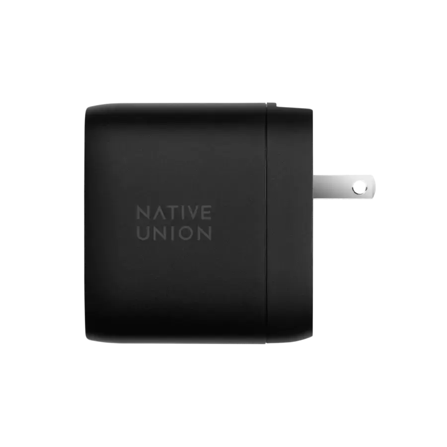 Мережевий зарядний пристрій Native Union Fast GaN Charger PD 67W Dual USB-C Port Black (FAST-PD67-BLK-INT)