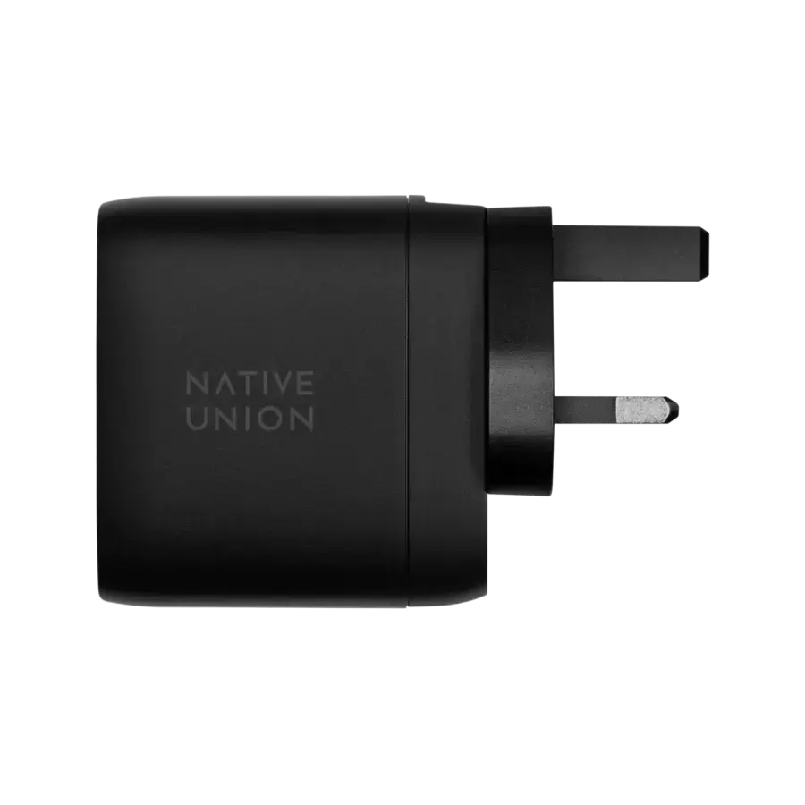 Мережевий зарядний пристрій Native Union Fast GaN Charger PD 67W Dual USB-C Port Black (FAST-PD67-BLK-INT)