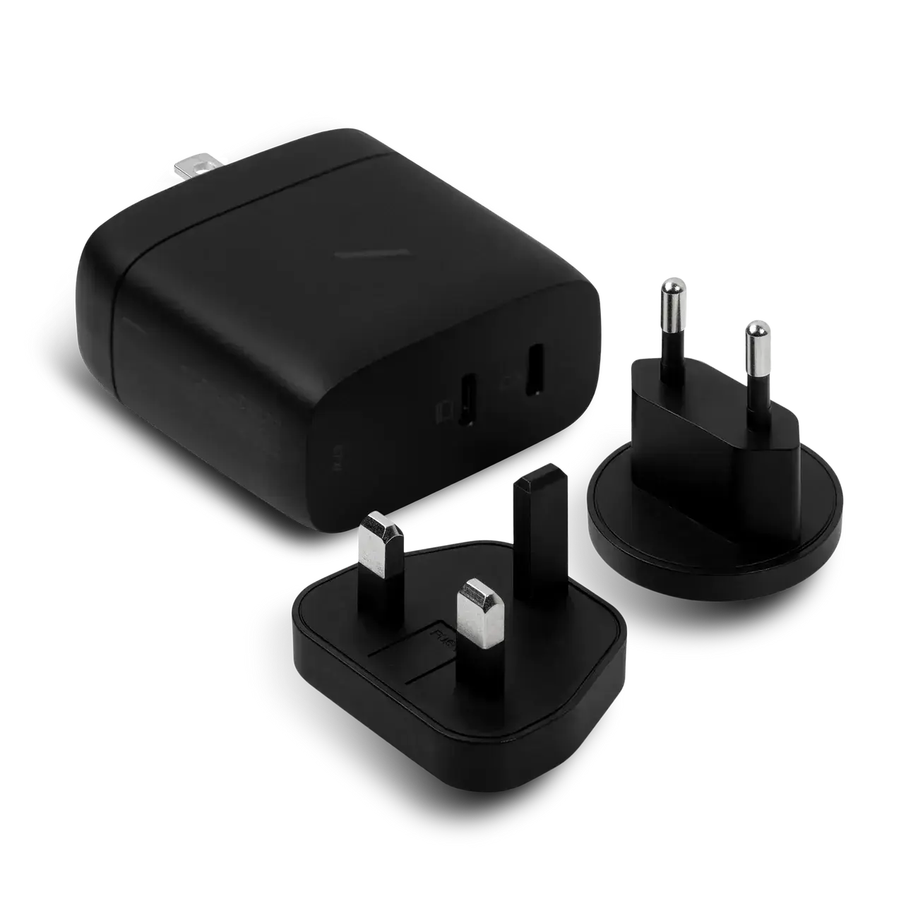 Мережевий зарядний пристрій Native Union Fast GaN Charger PD 67W Dual USB-C Port Black (FAST-PD67-BLK-INT)