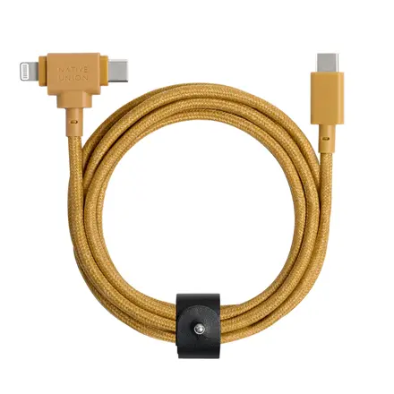 Native Union Belt Cable Universal USB-C to USB-C/Lightning Kraft (1.5 m) (BELT-CCL-KFT-NP)