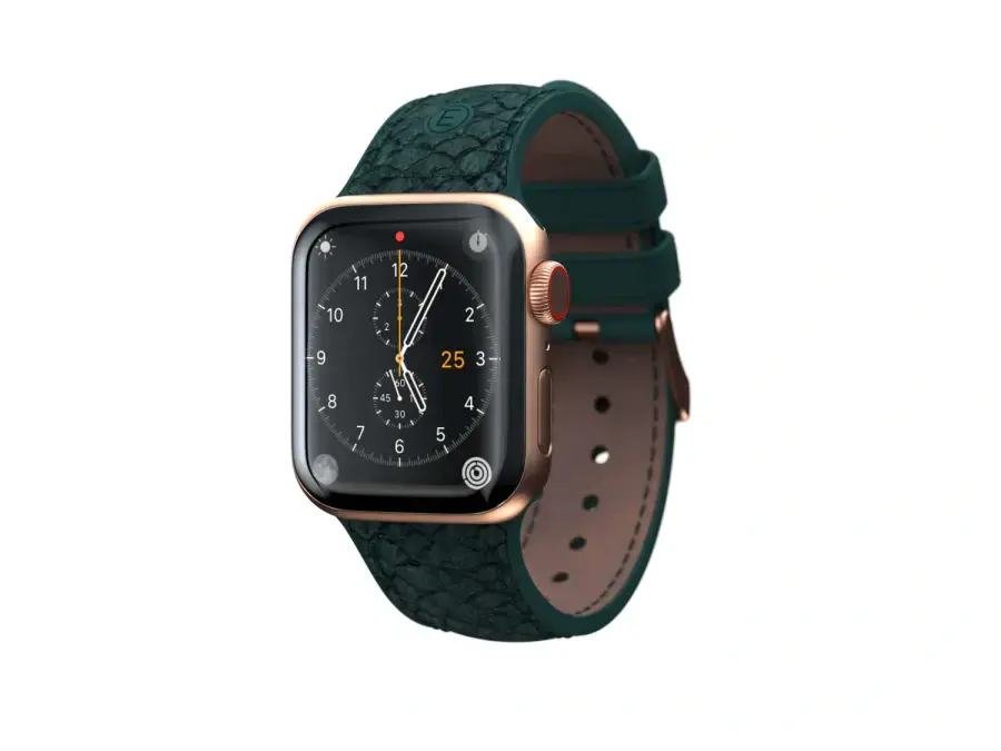 Ремінець Njord Salmon Leather Strap for Apple Watch 45mm/44mm - Dark Green (SL14122)