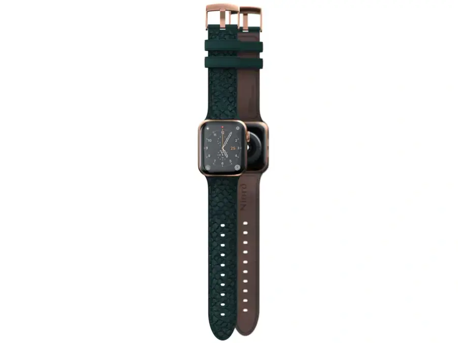Ремінець Njord Salmon Leather Strap for Apple Watch 45mm/44mm - Dark Green (SL14122)