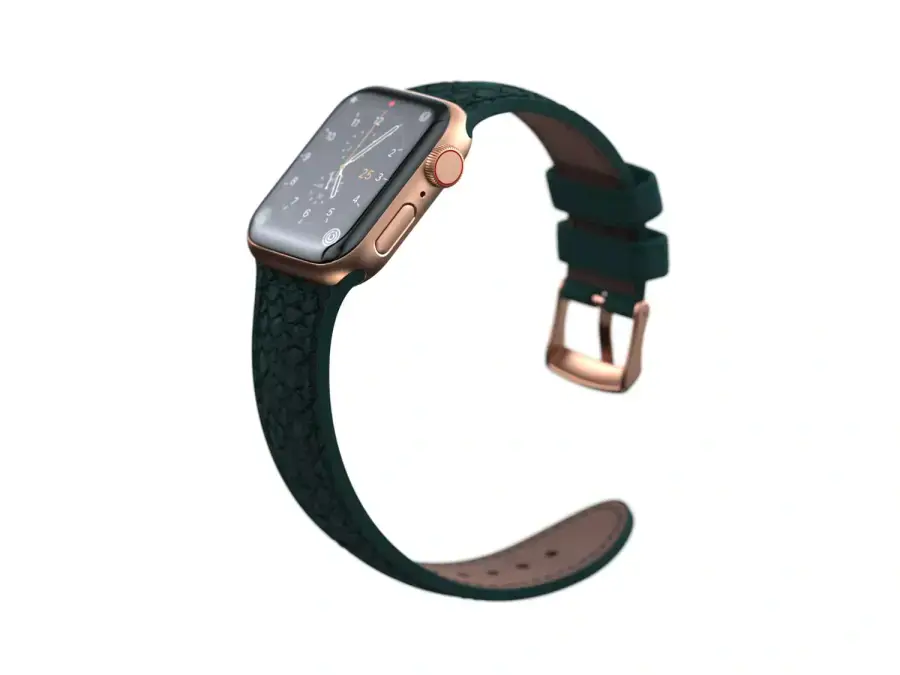 Ремінець Njord Salmon Leather Strap for Apple Watch 45mm/44mm - Dark Green (SL14122)