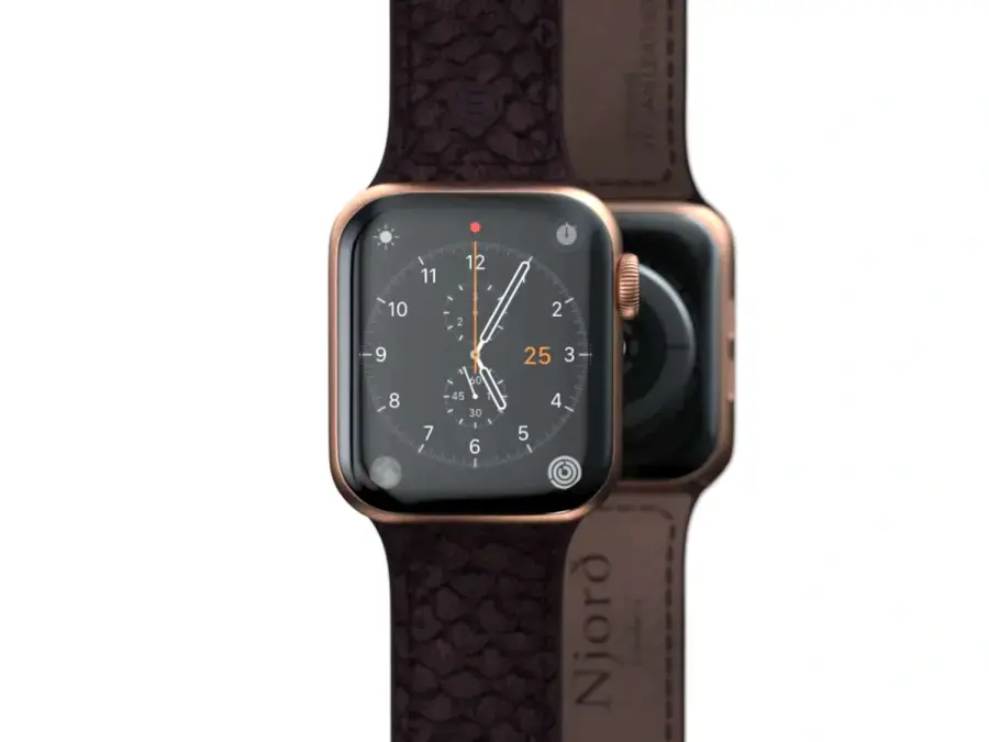Ремінець Njord Salmon Leather Strap for Apple Watch 45mm/44mm - Rust (SL14123)