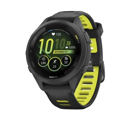 Смарт-годинник Garmin Forerunner 265S Black Bezel and Case w. Black/Amp Yellow S. Band (010-02810-03/13)