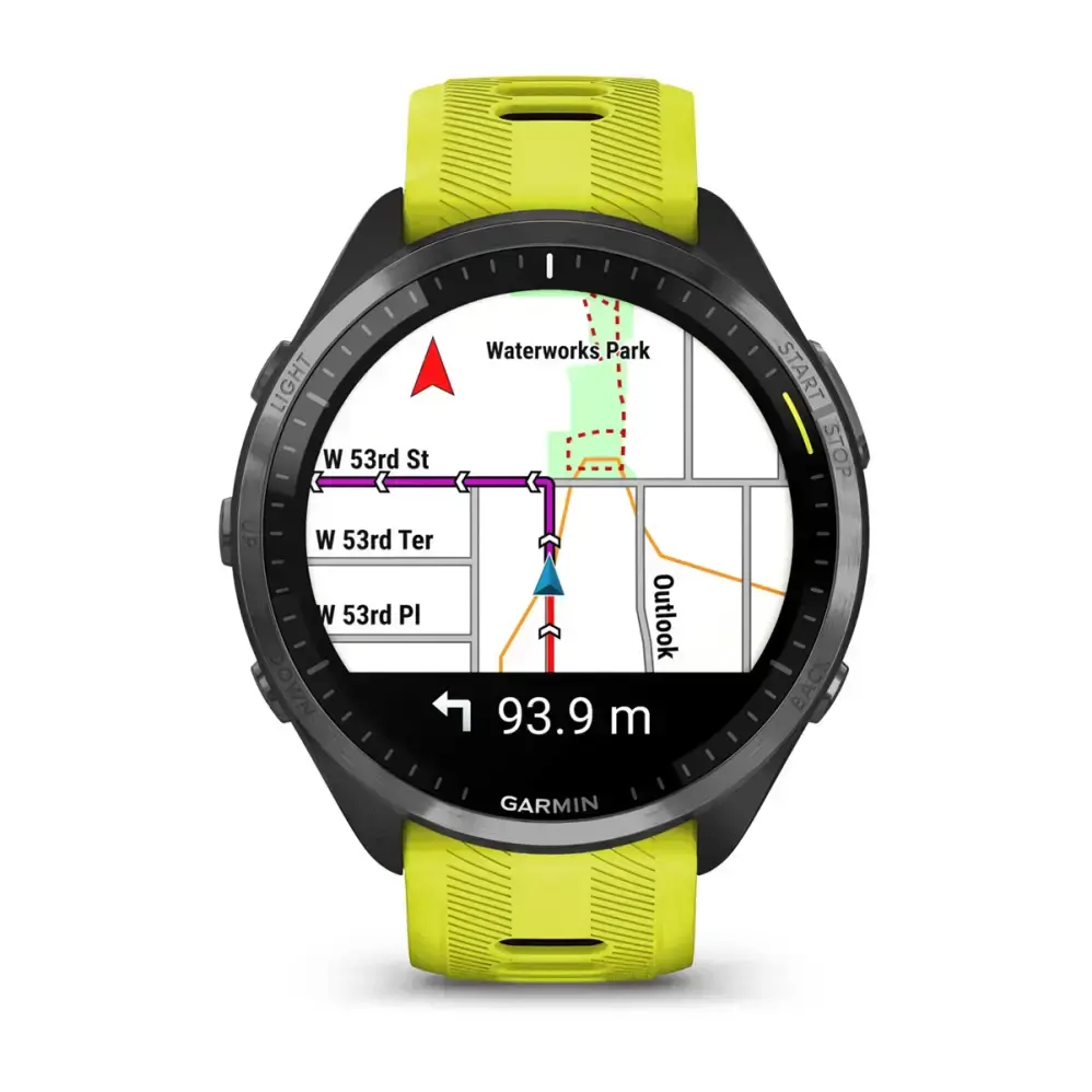 Спортивний годинник Garmin Forerunner 965 Carbon Gray Titanium Bezel w. Black Case and Amp Yell/Black S. Band (010-02809-02/12)