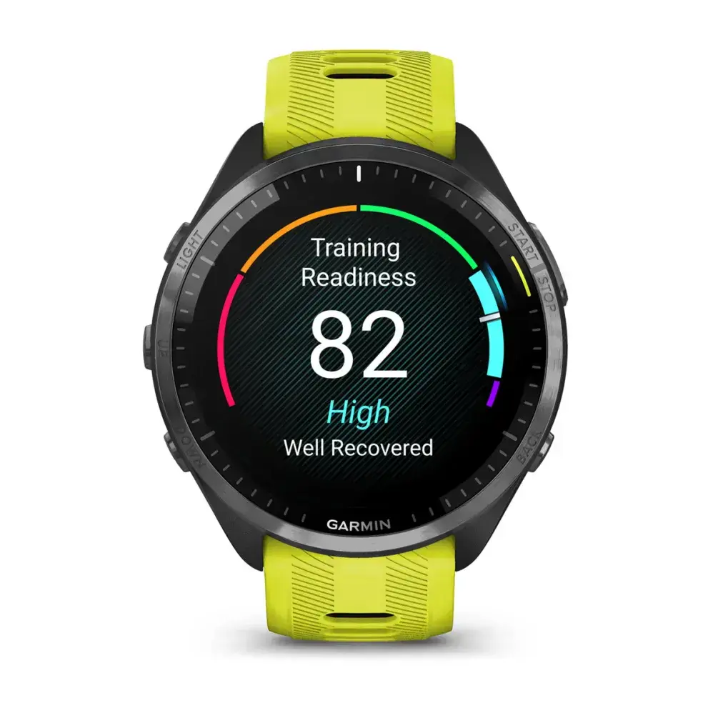 Спортивний годинник Garmin Forerunner 965 Carbon Gray Titanium Bezel w. Black Case and Amp Yell/Black S. Band (010-02809-02/12)