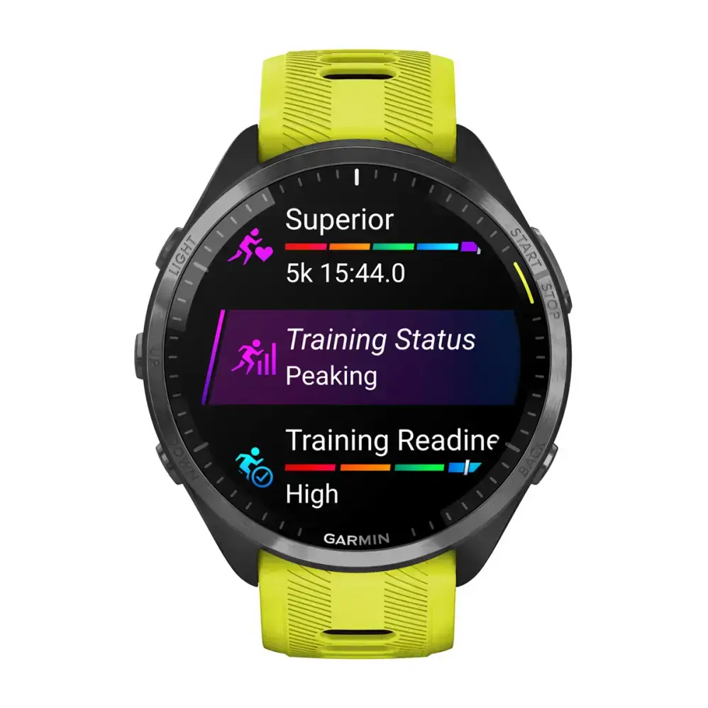 Спортивний годинник Garmin Forerunner 965 Carbon Gray Titanium Bezel w. Black Case and Amp Yell/Black S. Band (010-02809-02/12)