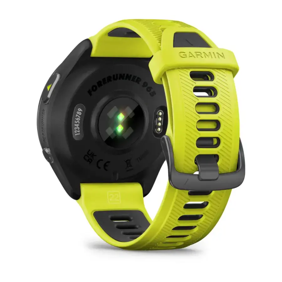 Спортивний годинник Garmin Forerunner 965 Carbon Gray Titanium Bezel w. Black Case and Amp Yell/Black S. Band (010-02809-02/12)