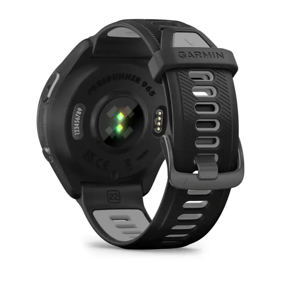Спортивний годинник Garmin Forerunner 965 Carbon Gray Titanium Bezel w. Blk Case and Blk/Powder Gray S. Band (010-02809-00/10)
