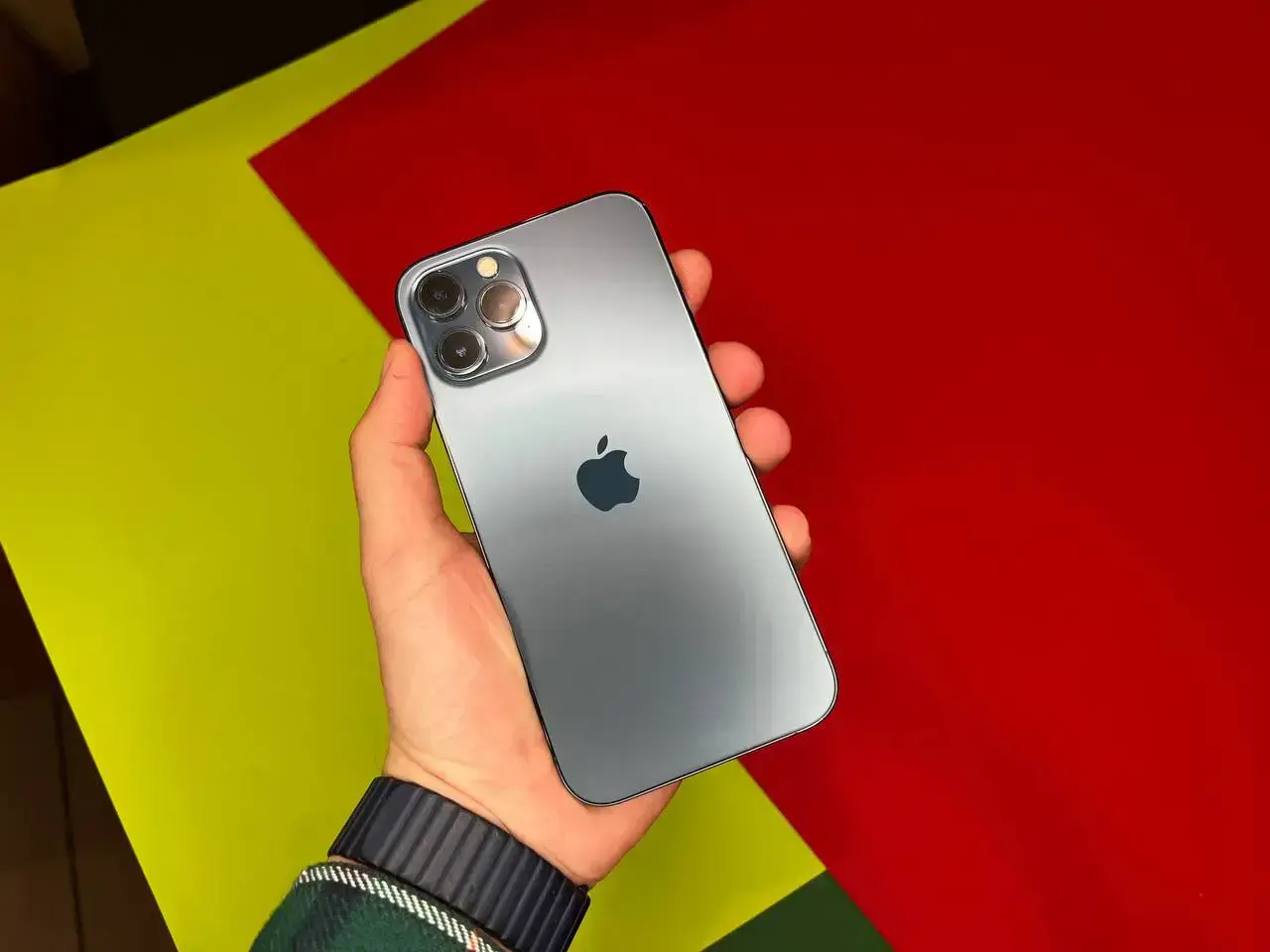 📲USED Apple iPhone 12 Pro Max 256GB Pacific Blue (MGCN3, MGDF3),🔋81% (Стан - 9/10, Комплект - iPhone, коробка | гарантія - 1 міс.)