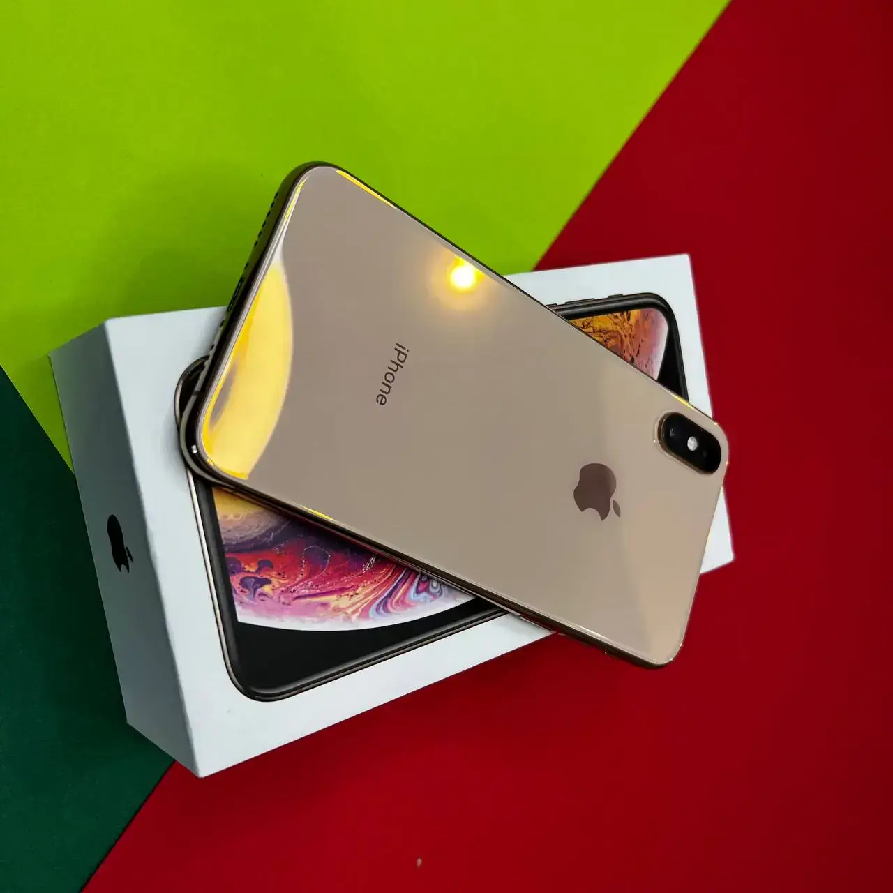 📲USED ​​Apple iPhone XS 256GB Gold (MT9K2),🔋100% (Стан - 9/10, Комплект - iPhone, коробка | гарантія - 1 міс.)