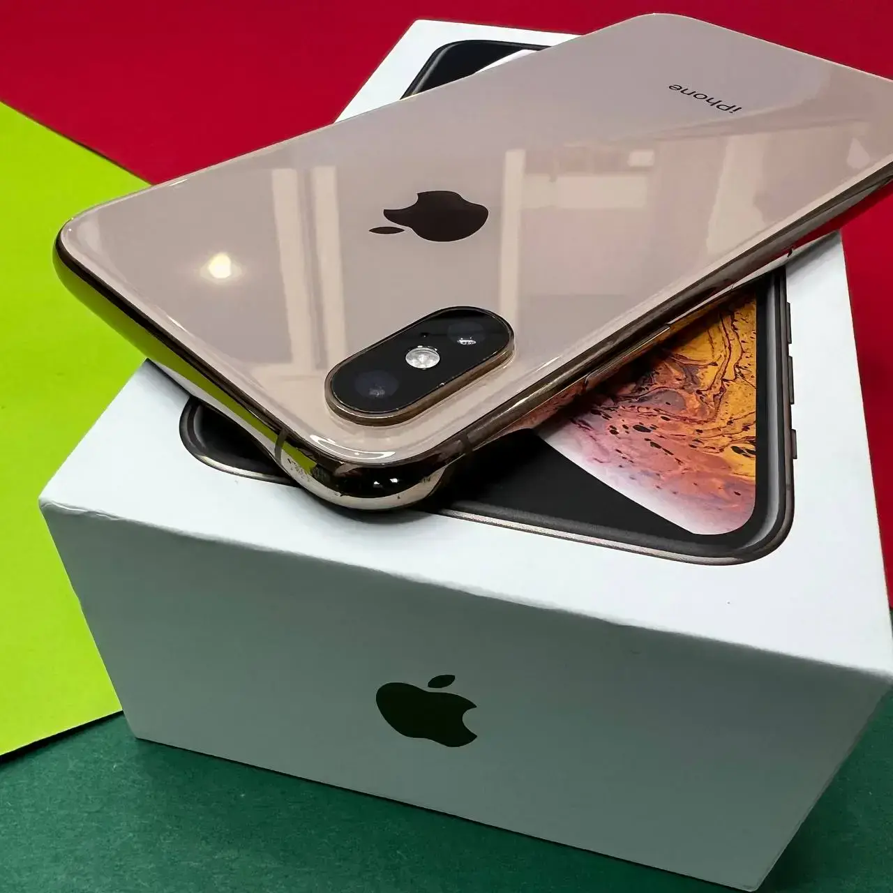 📲USED ​​Apple iPhone XS 256GB Gold (MT9K2),🔋100% (Стан - 9/10, Комплект - iPhone, коробка | гарантія - 1 міс.)