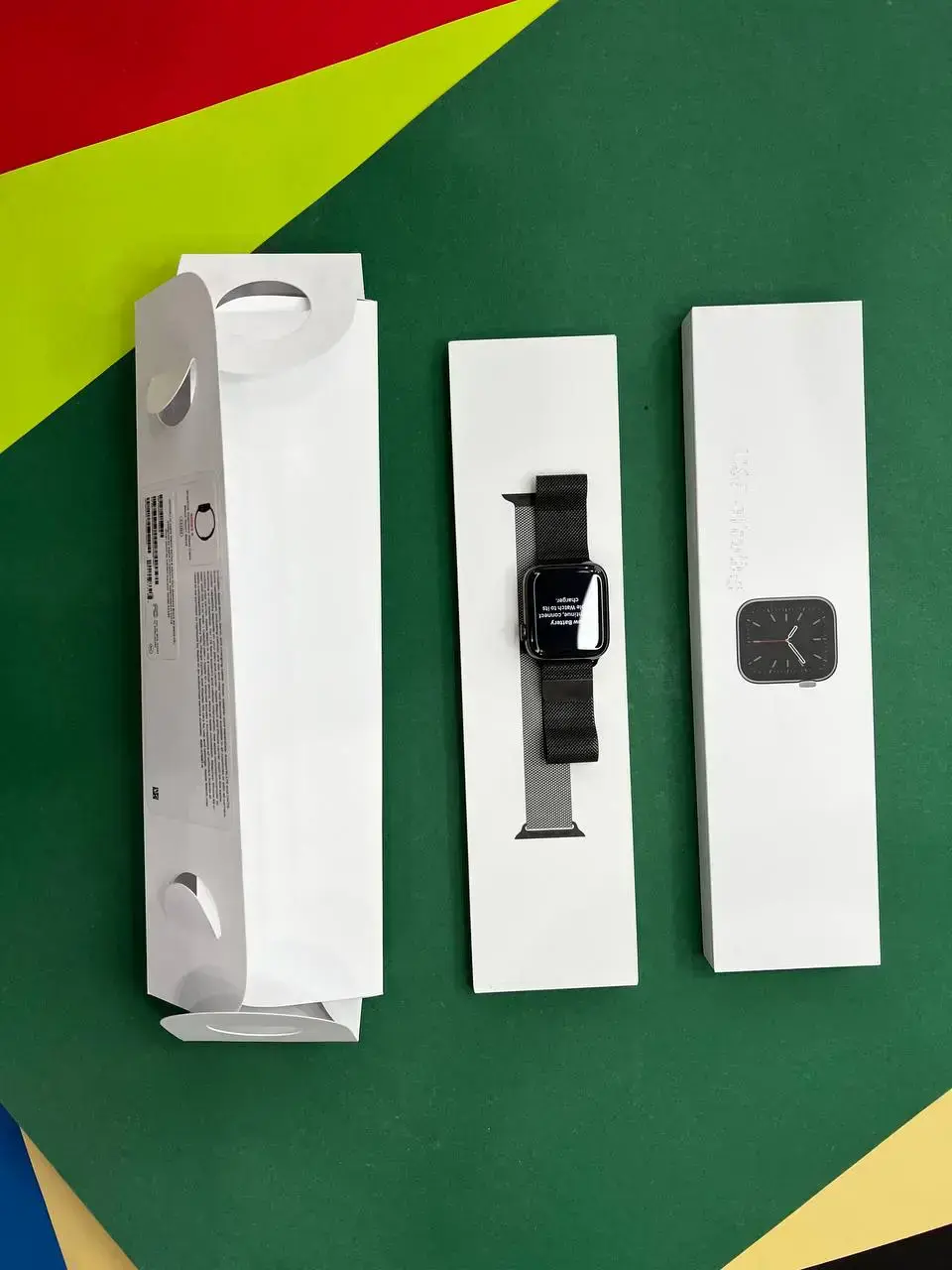⏰USED Apple Watch Series 6 GPS + Cellular 44mm Graphite Stainless Steel Case with Graphite Milanese Loop (M07R3, M09J3),🔋81%(Стан - 10/10, комплект повний, гарантія - 1 міс.)
