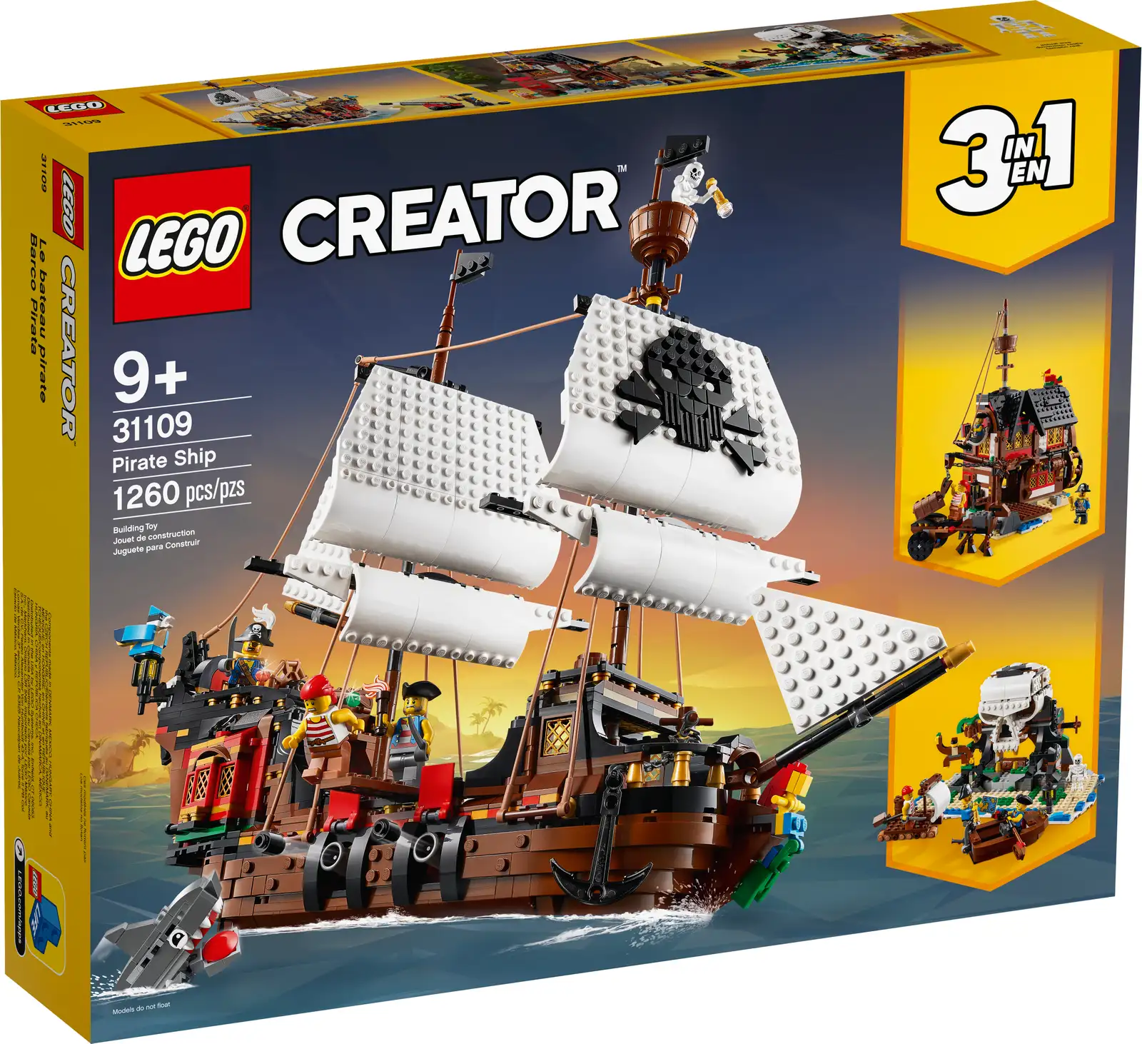 Блоковий конструктор LEGO Creator Піратський корабель (31109)