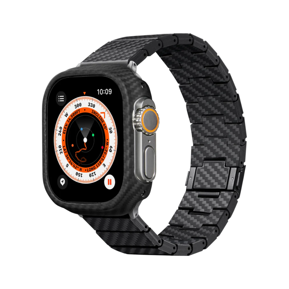Ремінець Pitaka Carbon Fiber Watch Band Modern Black/Grey for Apple Watch 49/45/44mm (AWB1003)