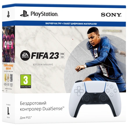 Бездротовий геймпад Sony DualSense White + FIFA23 (955806)