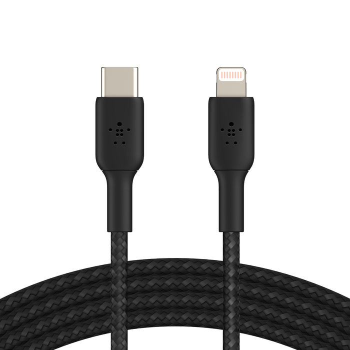 Кабель Belkin BoostCharge Braided USB-C to Lightning Cable 2m Black (CAA004bt2MBK)