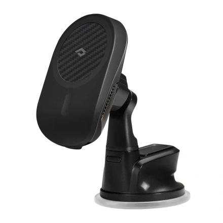 Автомобильное крепление с беспроводной зарядкой Pitaka MagEZ Car Mount Pro Suction Cup - Black (CMS4001Q)