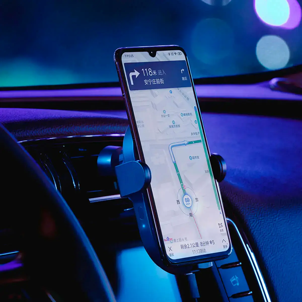 Автомобільний тримач для смартфона Xiaomi Mi Qi Car Wireless Charger (WCJ02ZM, GDS4108CN, GDS4127GL)