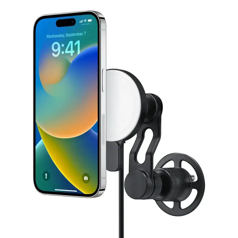 Беспроводное автомобильное зарядное устройство Mophie Wireless Charging Vent Mount with MagSafe (401310730, HQ6L2)