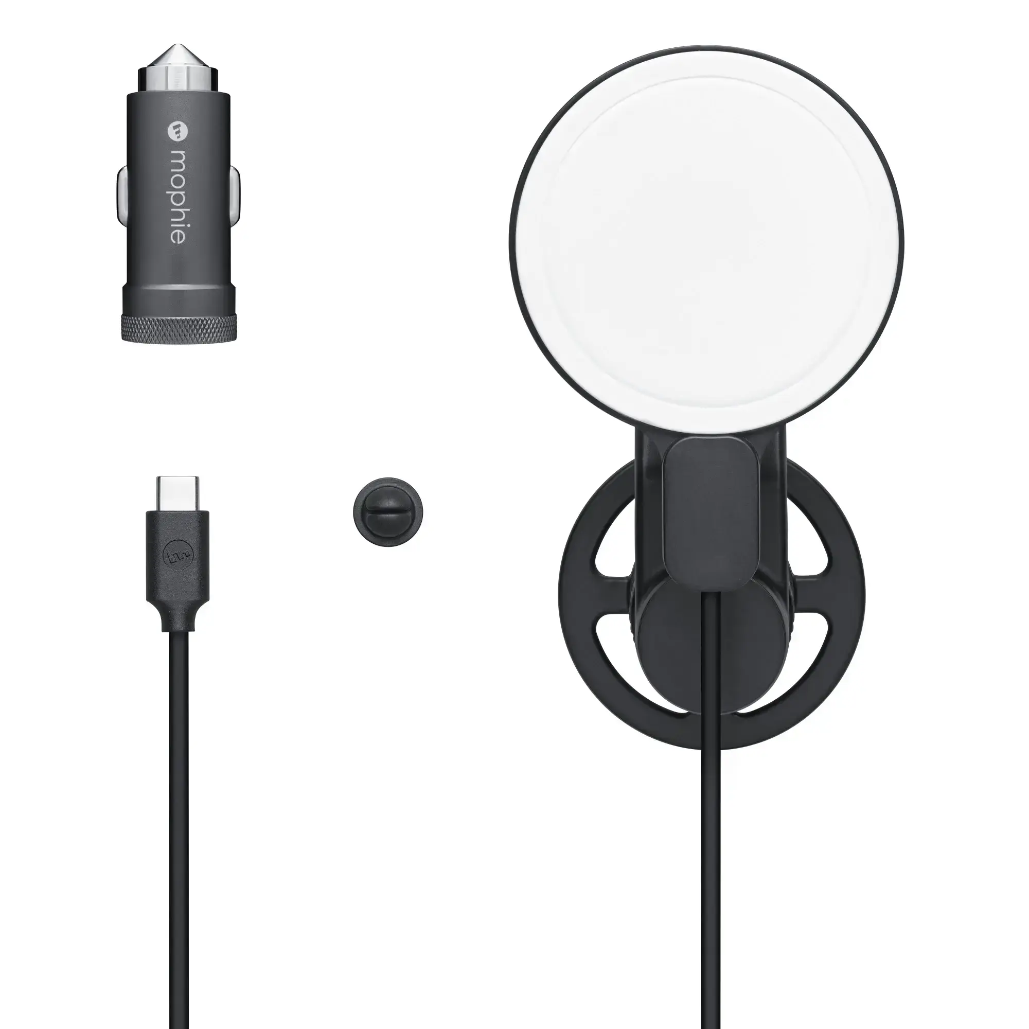 Бездротовий автомобільний зарядний пристрій Mophie Wireless Charging Vent Mount with MagSafe (401310730, HQ6L2)