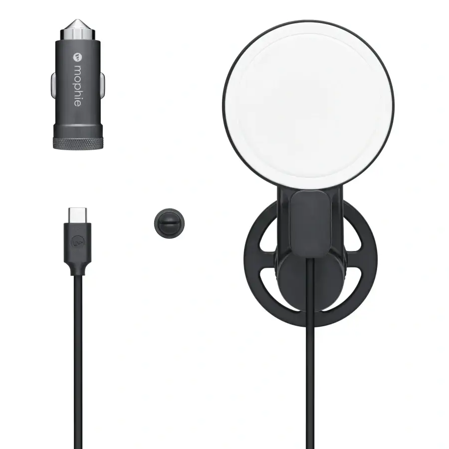 Беспроводное автомобильное зарядное устройство Mophie Wireless Charging Vent Mount with MagSafe (401310730, HQ6L2)