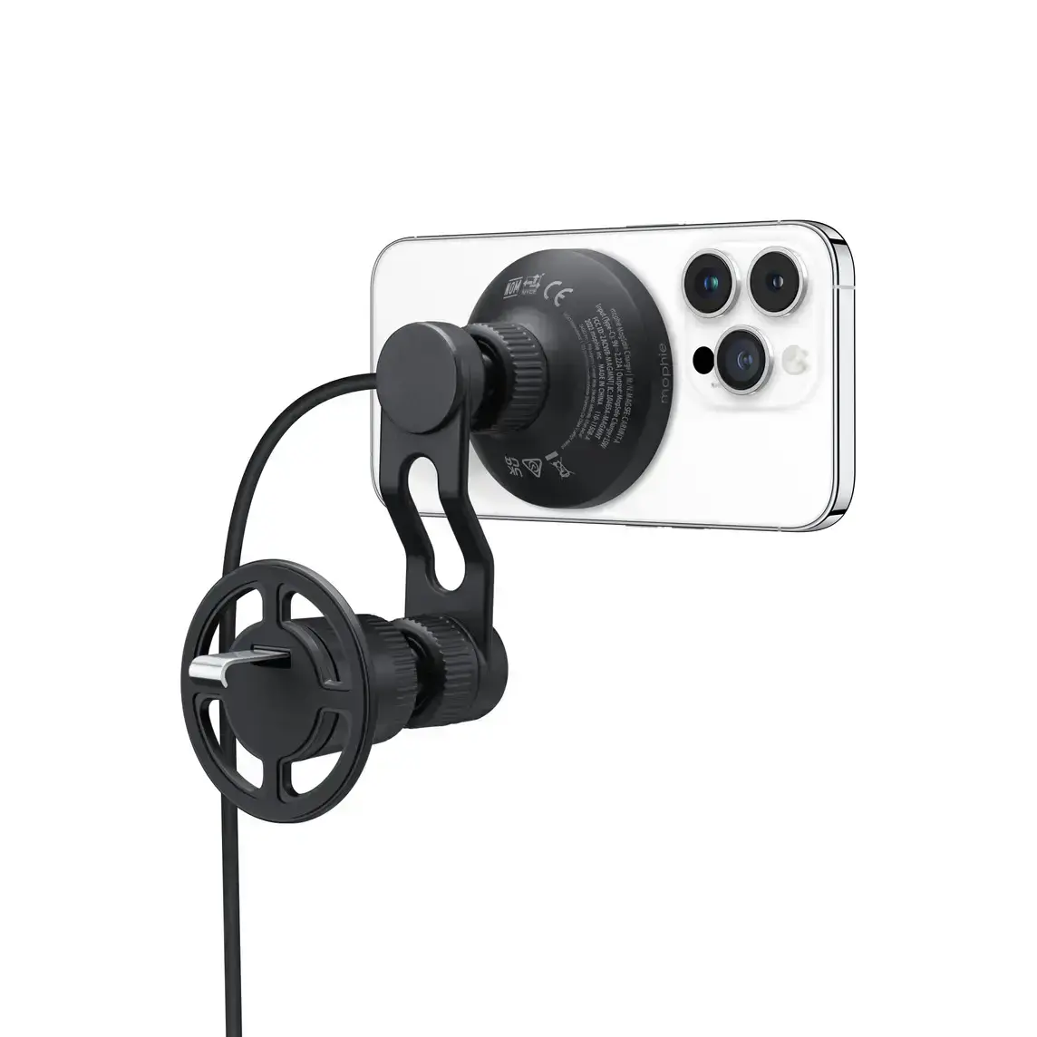 Бездротовий автомобільний зарядний пристрій Mophie Wireless Charging Vent Mount with MagSafe (401310730, HQ6L2)