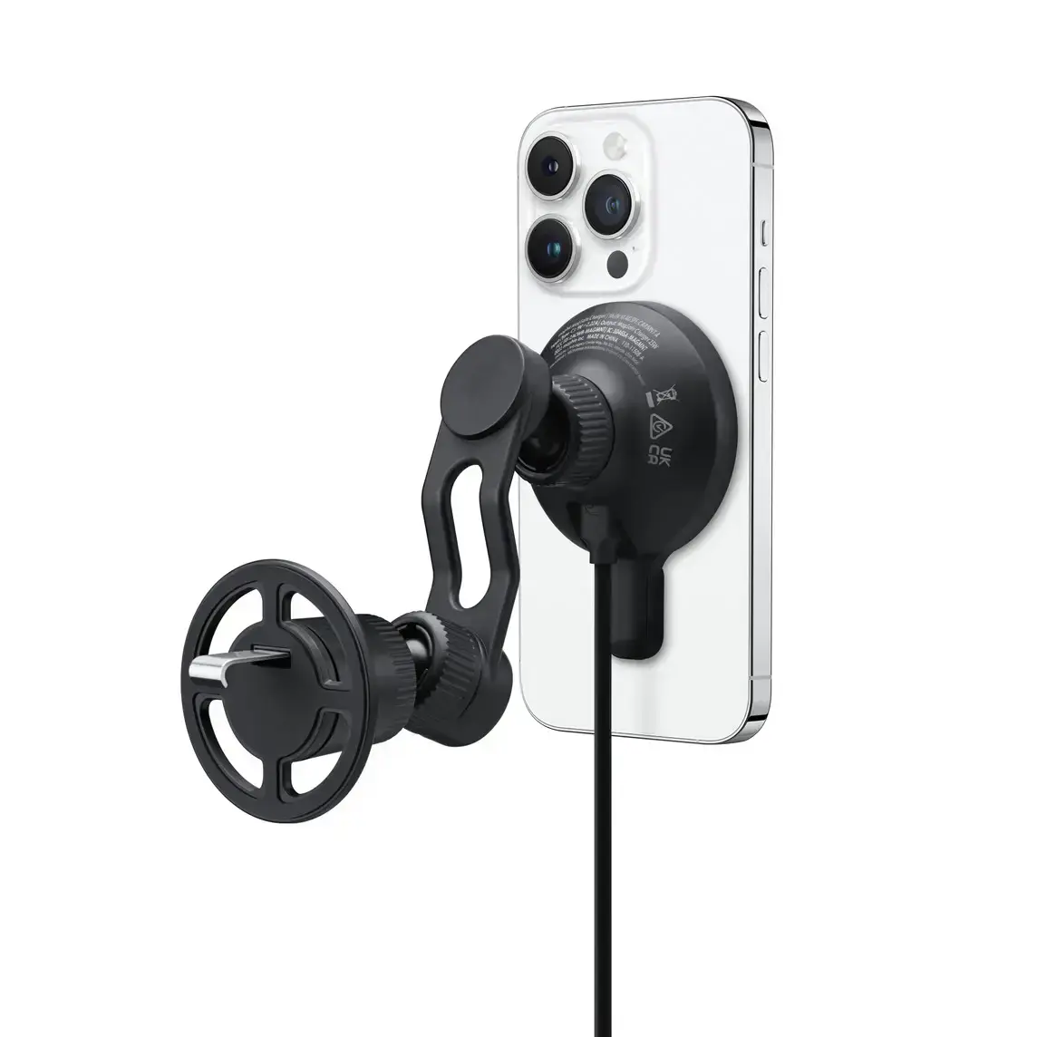 Бездротовий автомобільний зарядний пристрій Mophie Wireless Charging Vent Mount with MagSafe (401310730, HQ6L2)