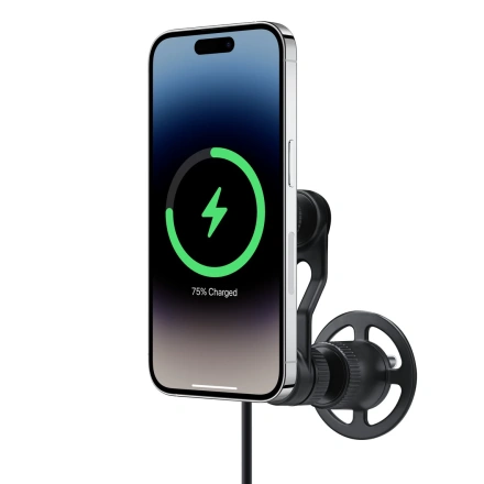 Беспроводное автомобильное зарядное устройство  Mophie Wireless Charging Vent Mount with MagSafe (401310730, HQ6L2)