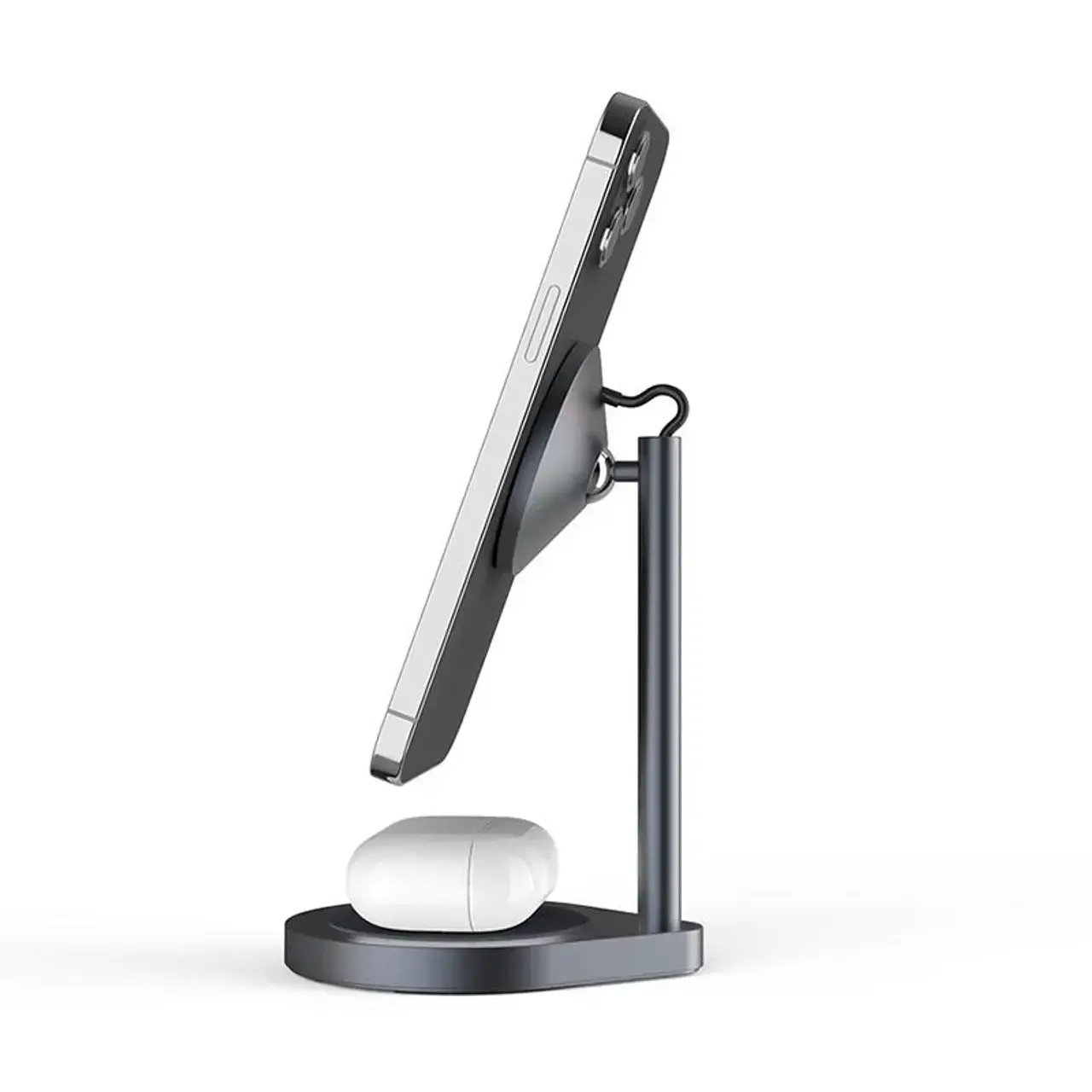 Беспроводное зарядное устройство WIWU Power Air 2 in 1 Wireless Charger 15W Space Gray (X25)
