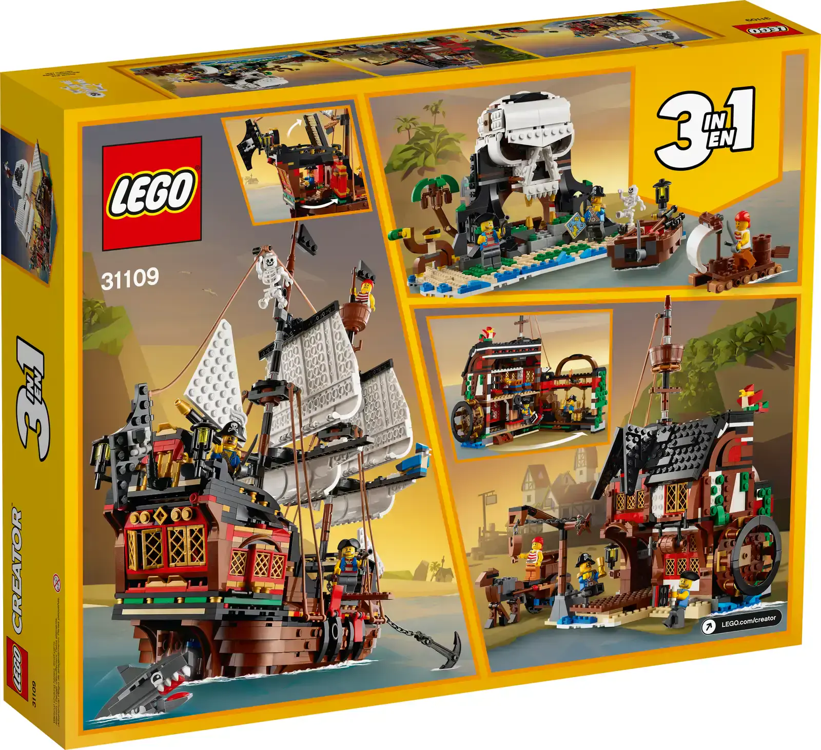 Блоковий конструктор LEGO Creator Піратський корабель (31109)