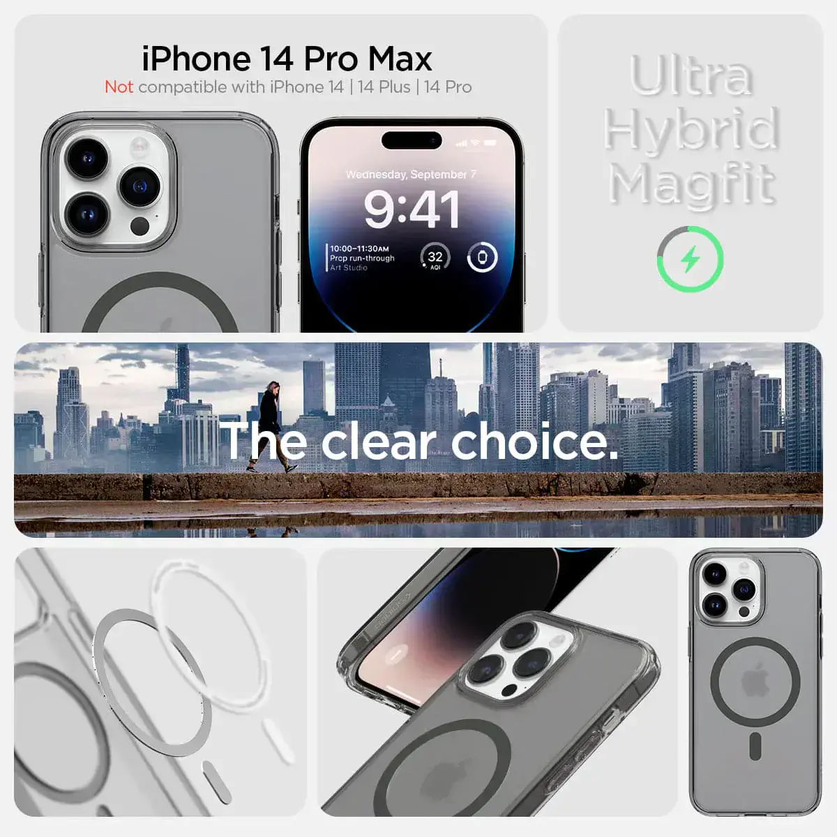 Чохол Spigen iPhone 14 Pro Max Ultra Hybrid MagSafe - Frost Black (ACS05582)