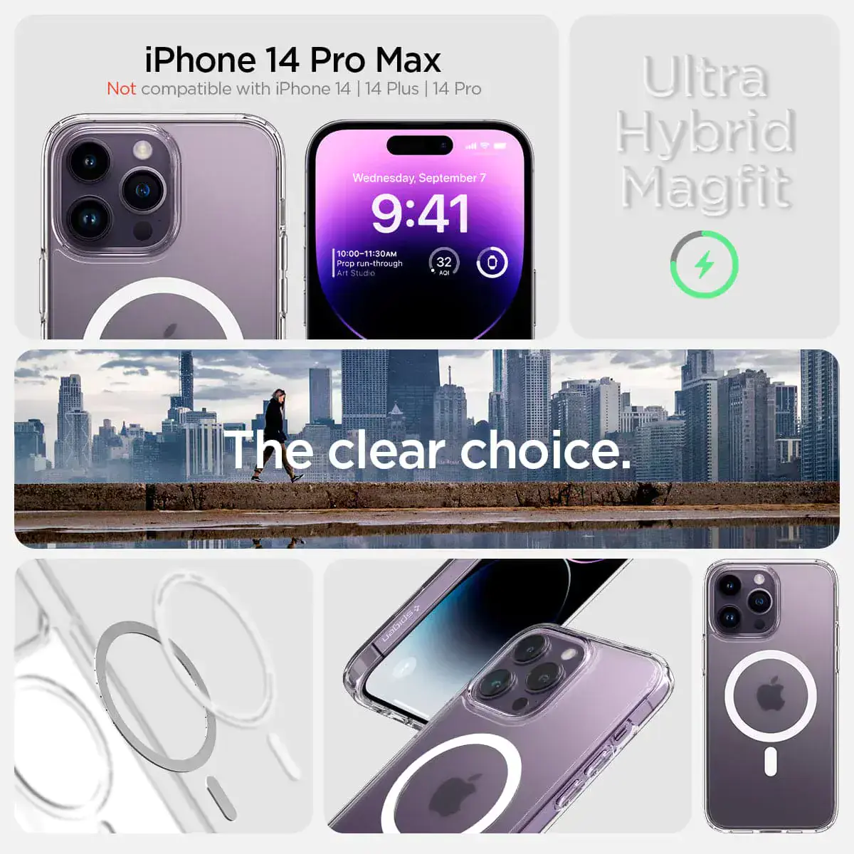 Чохол Spigen iPhone 14 Pro Max Ultra Hybrid MagSafe - Frost Clear (ACS05583)