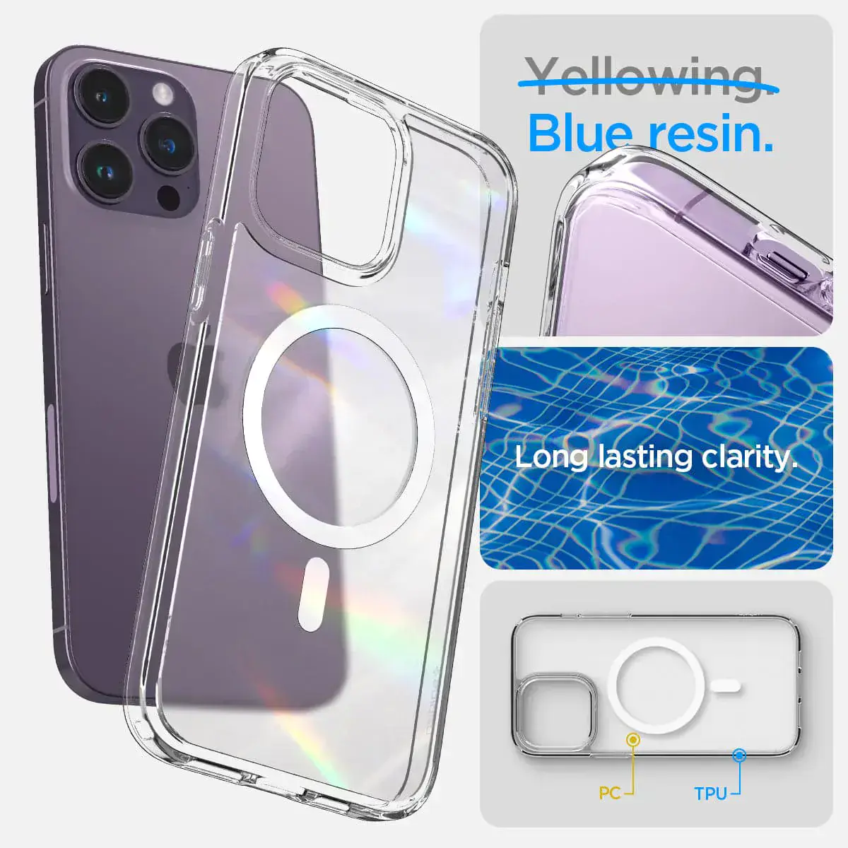 Чохол Spigen iPhone 14 Pro Max Ultra Hybrid MagSafe - Frost Clear (ACS05583)