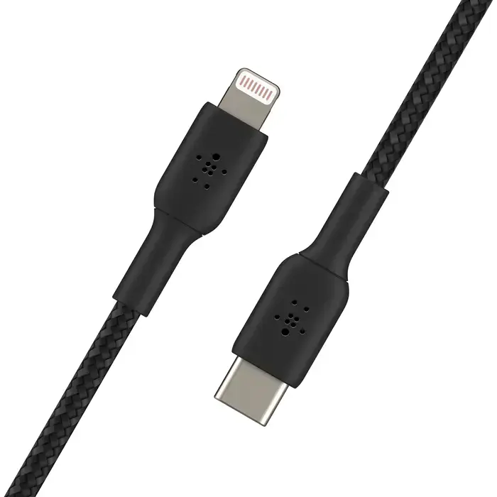 Кабель Belkin BoostCharge Braided USB-C to Lightning Cable 2m Black (CAA004bt2MBK)