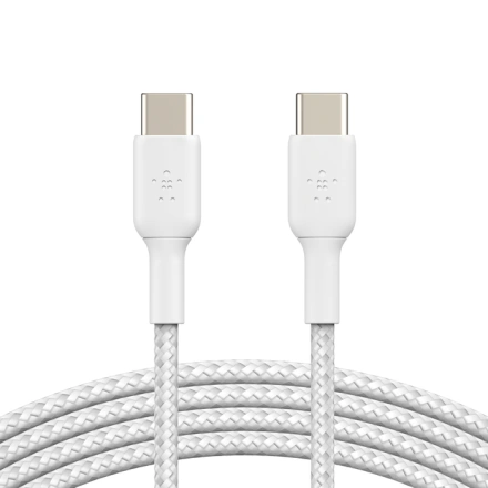 Кабель Belkin BoostCharge Braided USB-C to USB-C Cable 1m White (CAB004BT1MWH)