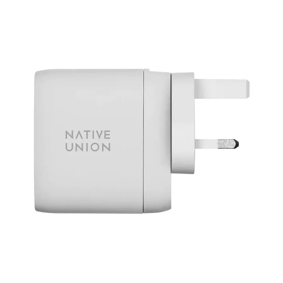 Мережевий зарядний пристрій Native Union Fast GaN Charger PD 67W Dual USB-C Port White (FAST-PD67-WHT-INT)