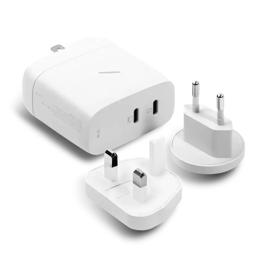 Мережевий зарядний пристрій Native Union Fast GaN Charger PD 67W Dual USB-C Port White (FAST-PD67-WHT-INT)