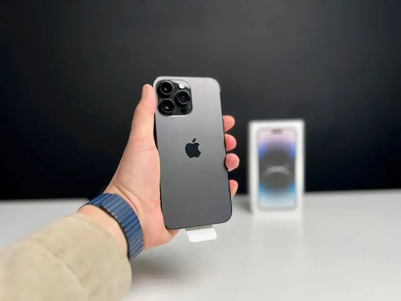 📲OPEN BOX Apple iPhone 14 Pro Max 256GB Space Black (MQ9U3) 🔋100% (Состояние - 10/10, Комплект - полный | гарантия - 6 мес.)