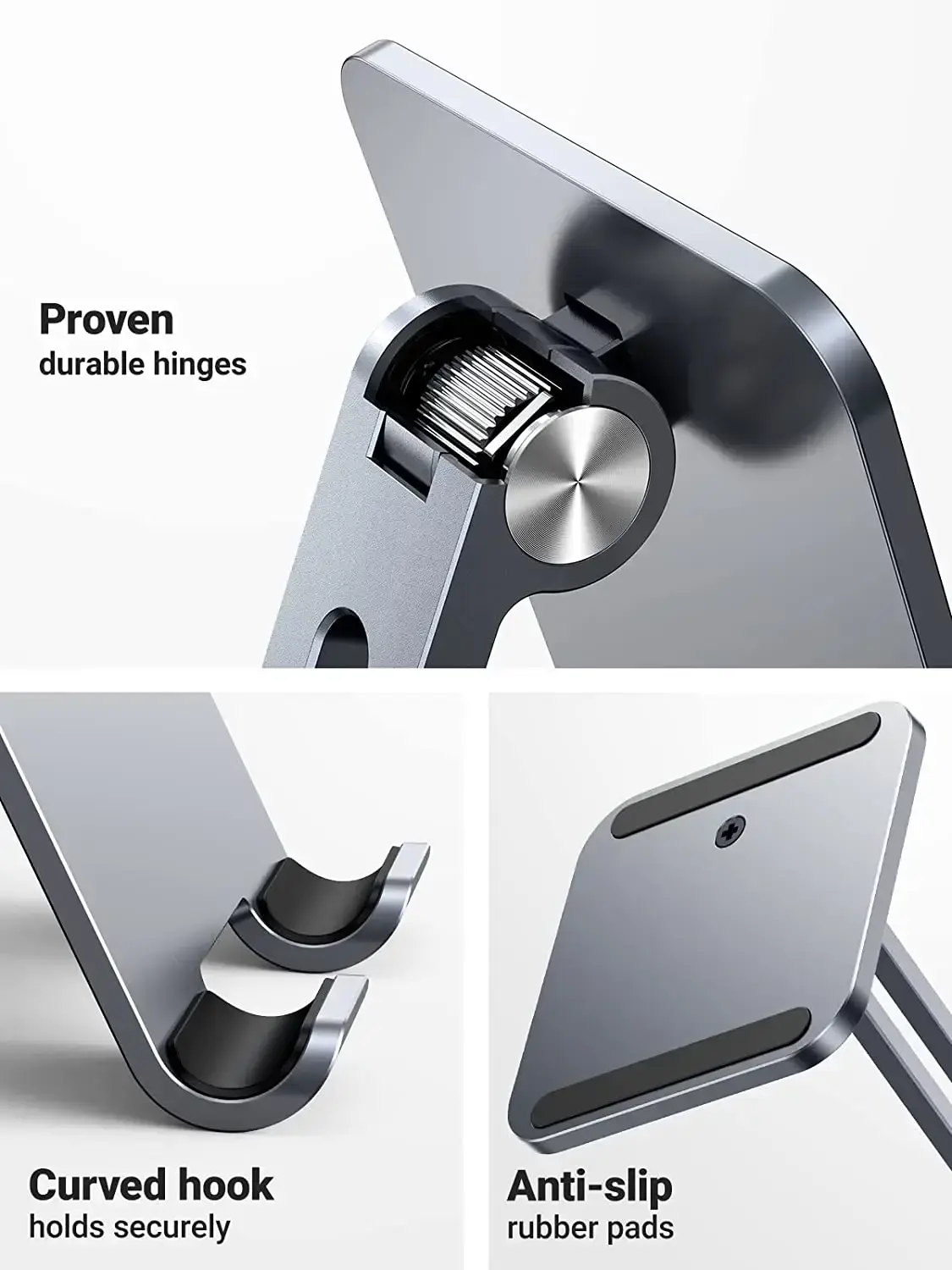 Подставка для планшета Ugreen Desktop Metal Holder For Tablet - Grey