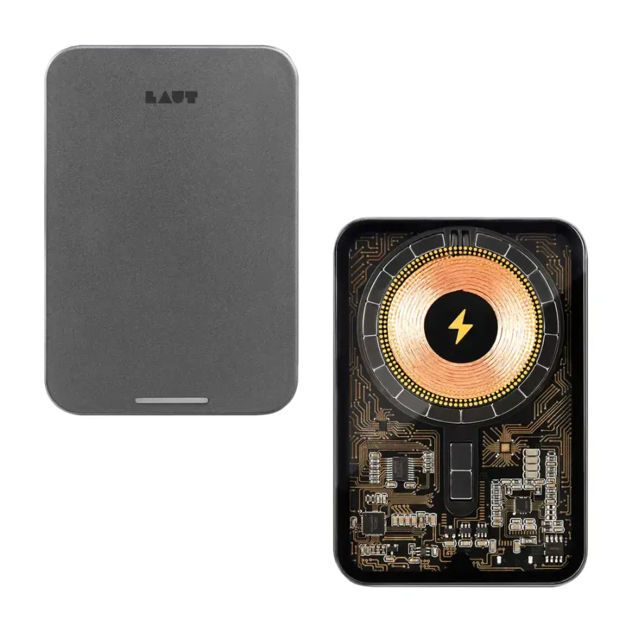 Портативний зарядний пристрій LAUT Power Charge Crystal with MagSafe Power Bank 5000mAh - Black (L_PCC_BK)