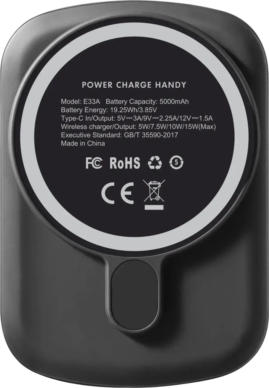 Портативний зарядний пристрій LAUT Power Charge Handy with MagSafe Power Bank 5000mAh - Black (L_PCH_BM)